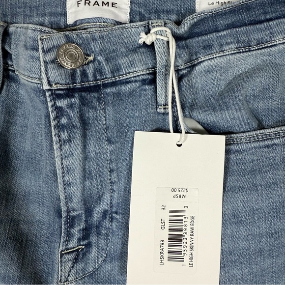 FRAME Le High Raw Edge Skinny Jeans size 32 NWT - Picture 3 of 7
